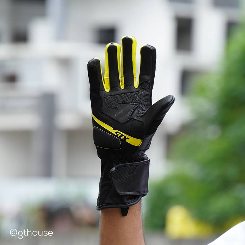 Fluo, L SHIMA STR-2 Gloves Fluo Gants de Moto en Cuir blindé pour Hommes avec écran Tactile Long