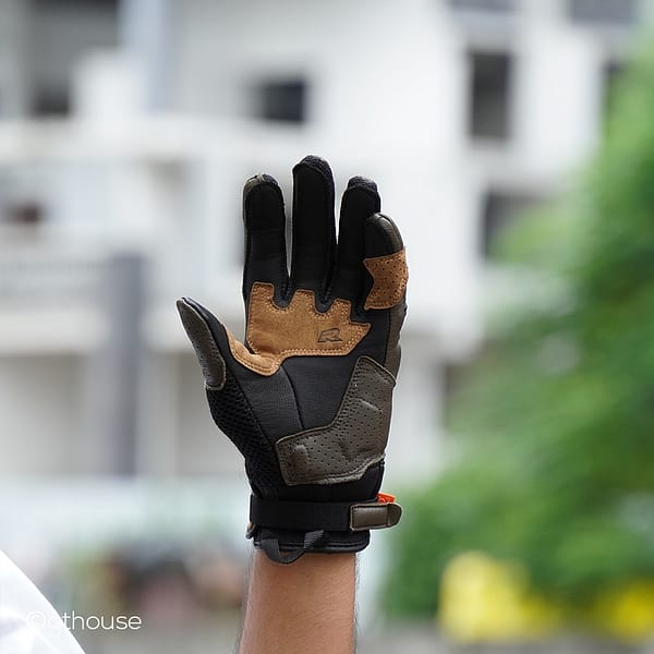 Racer Ronin D3O gloves Sand actual photo palm