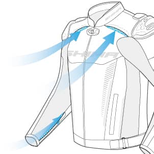 Shima Bandit Leather Sports Riding Jacket Ventilation