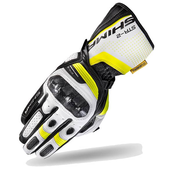 Shima STR2 Yellow Fluo Touring Gloves back side