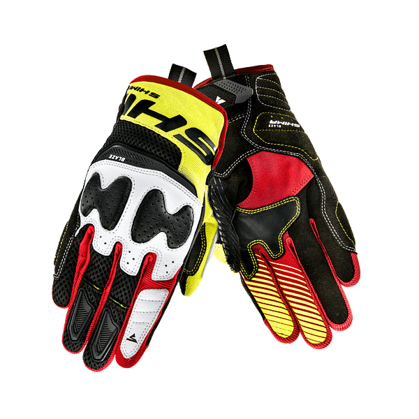 Shima Blaze Riding Gloves Red Yellow Fluo
